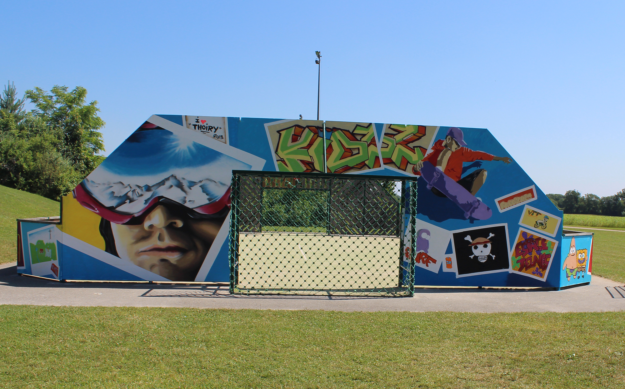 Détail de la fresque — personnage Air/Eau