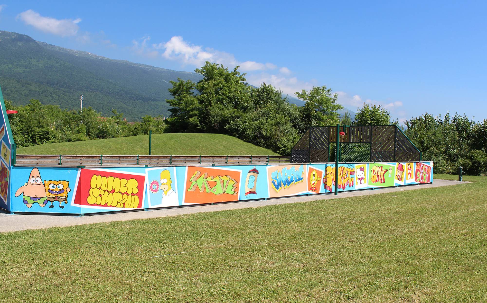 Détail de la fresque — personnage Air/Eau