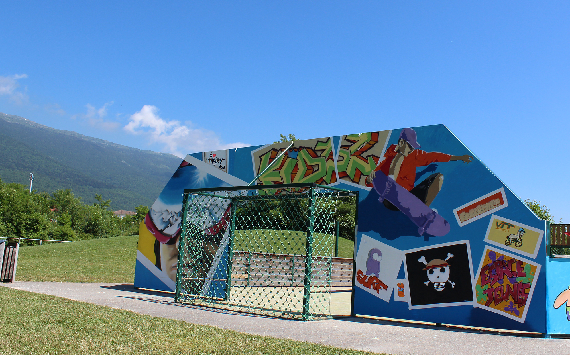 Détail de la fresque — personnage Air/Eau