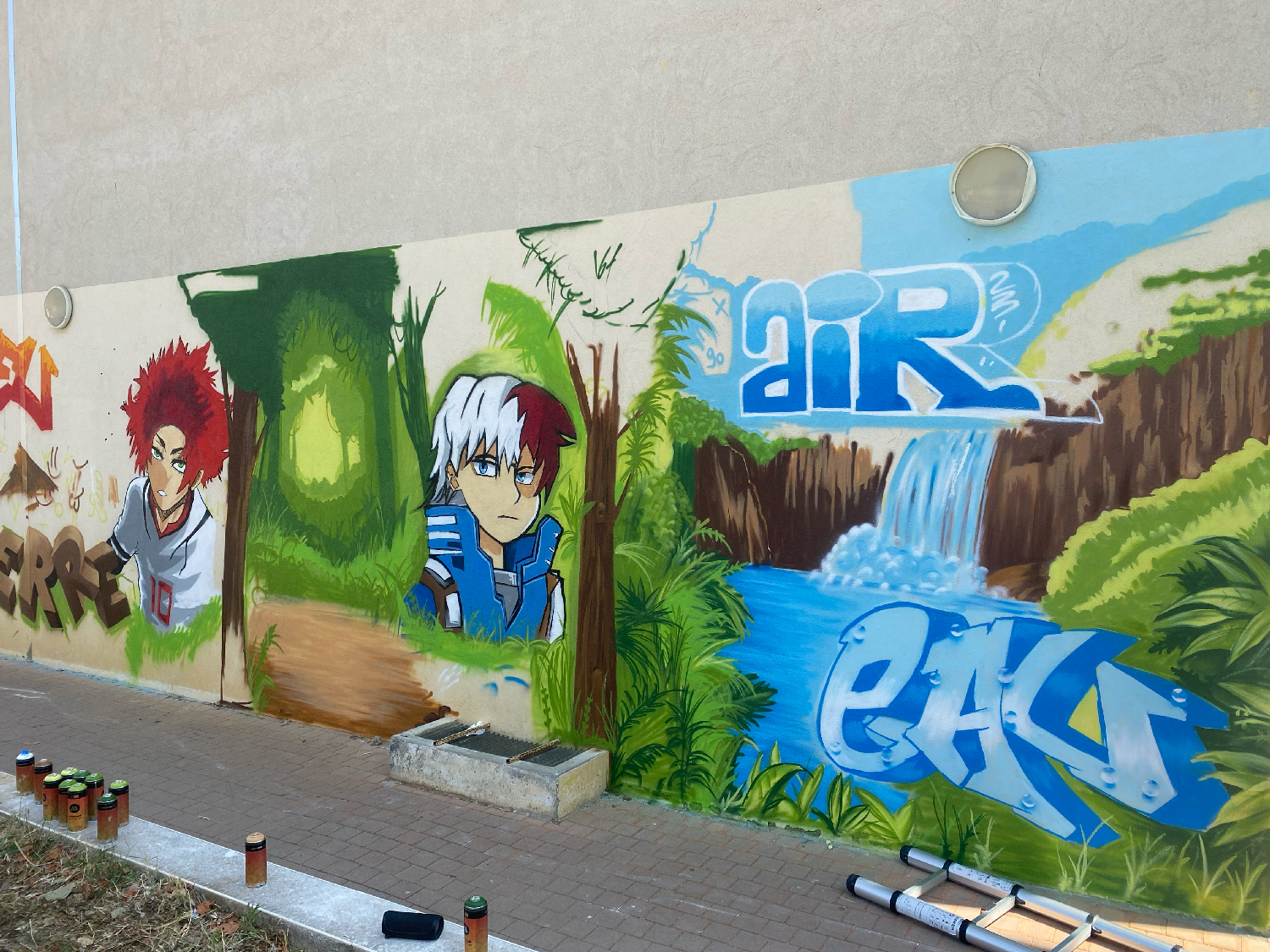 Fresque en cours de réalisation